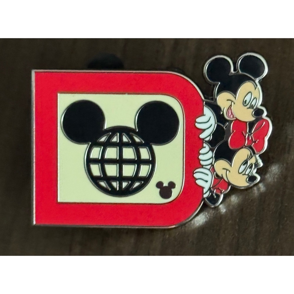 Disney Parks Hidden Mystery Chaser Mickey Minnie D Logo Pin